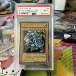 2002 Yu-gi-oh Blue-Eyes White Dragon JMP-001 Shonen Jump PSA 8 English - Image 1