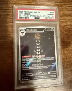 2025 POKEMON SVP EN-SV BLACK STAR PROMO #211 GOTHITELLE WHT TECH STICKER PSA 10 - Image 1