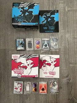 *EMPTY* Pokemon TCG Black Bolt & White Flare ETB Boxes WITH Promos NO Packs - Image 1