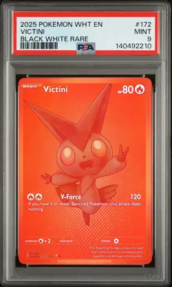 2025 Pokemon White Flare Victini #172 MINT PSA 9 Black White Rare - Image 1