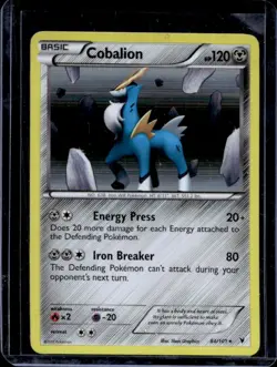 2011 Pokemon Black & White Noble Victories Cobalion Reverse Holo #84 - Image 1