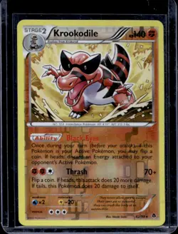 2011 Pokemon Black & White Emerging Powers Krookodile Reverse Holo #62/98 - Image 1