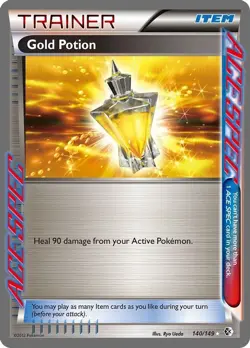 Gold Potion - 140/149 - Pokemon Boundaries Crossed Black & White Rare Card NM - Image 1