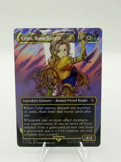 Celes, Rune Knight (Borderless) (Surge Foil) MTG Final Fantasy Foil, Ships Quick - Image 1