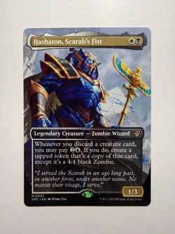 Hashaton, Scarab's Fist (Borderless) 1 MTG Commander: Aetherdrift - Image 1
