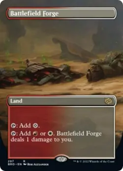 Battlefield Forge (Borderless) -Foil Near Mint MTG The Brothers' War - Image 1