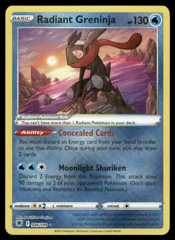 Pokemon Cards Radiant Greninja 046/189 Astral Radiance Radiant Rare NM - Image 1