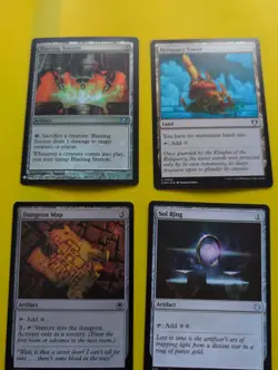Blasting Station FOIL, Reliquary Tower,Dungeon Map foil. sol Ring MTG 4 Card. - Image 1