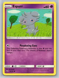 Espurr #59/147 SM - Burning Shadows Common - Pokemon Cards G22 - Image 1