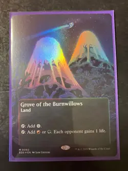 Magic Grove of the Burnwillows M 62 Borderless FOIL MTG Edge Of Eternities NM/M - Image 1