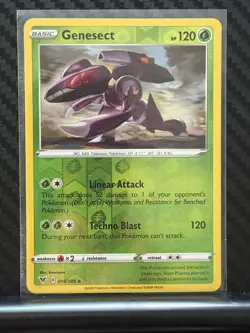 Genesect 2020 Vivid Voltage Reverse Holo Rare Pokemon Card 016/185 (NM) - Image 1