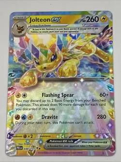 Jolteon EX 030/131 Pokemon TCG Scarlet & Violet Prismatic Evolutions Double Rare - Image 1