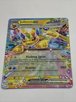 Jolteon EX 030/131 Pokemon TCG Scarlet & Violet Prismatic Evolutions Double Rare - Image 2