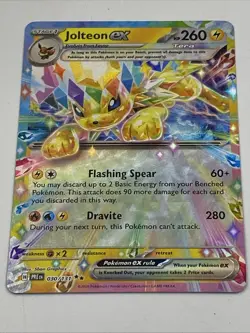 Jolteon EX 030/131 Pokemon TCG Scarlet & Violet Prismatic Evolutions Double Rare - Image 3