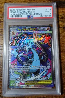 Mega Charizard X ex 023 PSA 9 Ultra-Premium Collection Pokemon Card Graded - Image 1