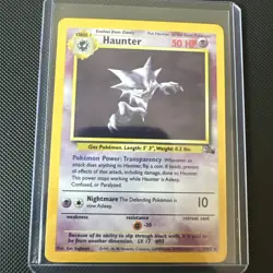 Pokemon tcg Base Set Haunter Fossil Holo Rare 6/62 1999 50 HP Stage 1 English - Image 1