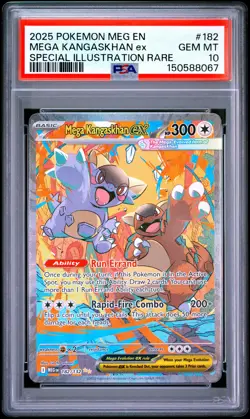 2025 POKEMON MEG EN-MEGA EVOLUTION #182 MEGA KANGASKHAN EX PSA 10 - Image 1
