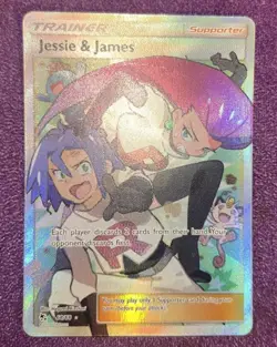 Pokemon Jessie & James 68/68 Hidden Fates Full Art Holo Ultra Rare - Image 1