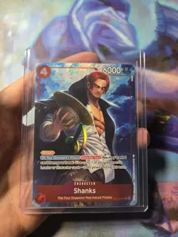 Shanks OP12-008 Alternate Art Foil Legacy of the Master ONE PIECE TCG Card - Image 1
