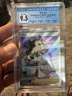 Pokemon CGC 9.5 Marnie Full Art Trainer 198/190 Shiny Star V Japanese Holo (10) - Image 1