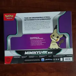 Pokemon TCG Mimikyu ex Box Kit English 2023 Mimikyu Greavard 4 Packs - Image 2