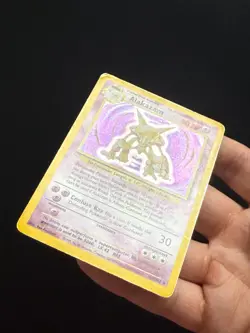 Pokemon TCG Alakazam Base Set Holo Rare 1/102 Stage 2 80 HP English 1999 - Image 3