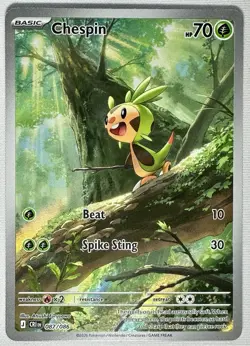 Pokemon TCG Chespin 087/086 Chaos Rising full art English 2026 - Image 1