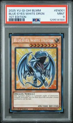 2025 1ST ED #EN001 BLUE-EYES WHITE DRAGON PSA 9 - Image 1
