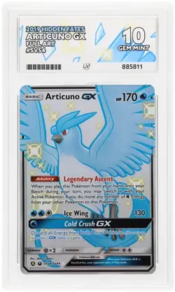 ACE 10 Articuno GX SV54/SV94 Shiny Full Art Hidden Fates Pokemon Card GEM MINT - Image 1