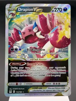 Drapion VSTAR 119/196 - Ultra Rare Holo - SWSH Lost Origin Pokemon Card MINT - Image 1