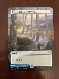 Hengegate Pathway (Borderless) Kaldheim Regular Rare Card #293 MTG NM - Image 1