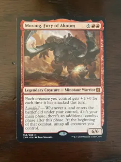 MTG Moraug, Fury of Akoum Zendikar Rising Mythic Card 150/280 Regular - Image 1
