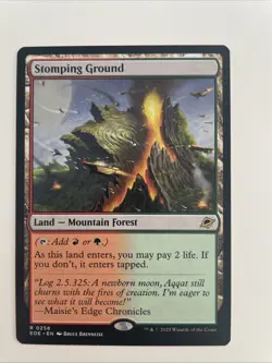 Stomping Ground Edge of Eternities Regular Rare Card 258 MTG NM - Shock Land - Image 1
