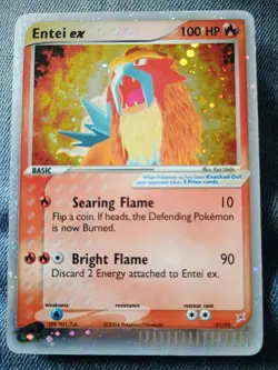 Entei EX 91/95 Team Magma vs Team Aqua Holo Pokemon Card TCG - Image 1