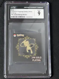 Mew 24k Gold Plated Sticker Officially Licensed Card Poping Candy New CGC 9 - Image 1