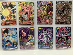 Super Dragon Ball Heroes Goku Vegeta vs Buu Frieza Cell 8 Holo Promo Cards Lot - Image 1