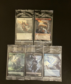 MTG Promo FOIL Token 5 Set Japan Dominaria United Angel Beast Dragon Zombie Bird - Image 1
