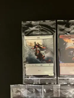 MTG Promo FOIL Token 5 Set Japan Dominaria United Angel Beast Dragon Zombie Bird - Image 2