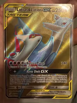 Latias & Latios GX Full Art TAG TEAM 169/181 Sm-Team Up Holo 250 HP EN - Image 1