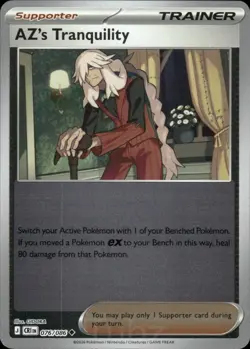 AZ's Tranquility 076/086 Uncommon ME04: Chaos Rising Pokemon Reverse Holo NM - Image 1