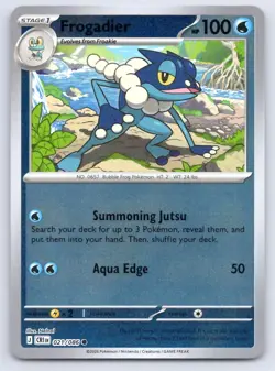Pokemon Frogadier ME04: Chaos Rising CRI C REVERSE HOLO 021/086 NM - Image 1