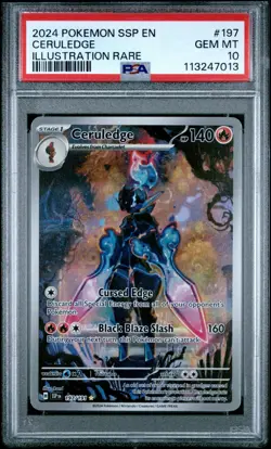 Pokemon: Ceruledge 197/191 Sv08: Surging Sparks Illustration Rare Psa 10 - Image 1