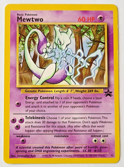 Pokemon TCG: Mewtwo WOTC Black Star Promo #12 VLP - Near Mint - Image 1