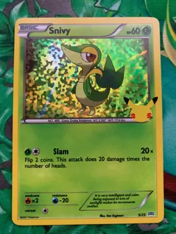 Pokemon Snivy Holo Mcdonalds Promo 2021 - 5/25 - Image 1