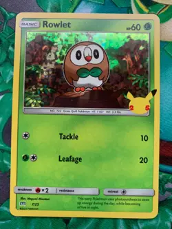 Pokemon Rowlet Holo Mcdonalds Promo 2021 - 7/25 - Image 1