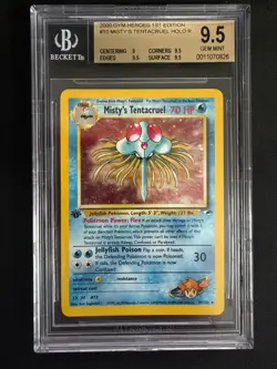 Pokemon Misty's Tentacruel Gym Heroes 10/132 Holo 1st Edition BGS 9.5 GEM MINT - Image 1