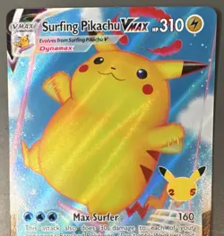 Pokemon TCG Surfing Pikachu VMAX 009/025 Celebrations Ultra Rare Holo 310 HP - Image 4