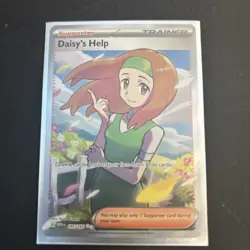 Pokemon TCG Daisy's Help Scarlet & Violet Trainer Holo Ultra Rare Card 195/165 - Image 1
