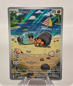 Dwebble 129/086 SV: Black Bolt Holo Full Art IR Pokemon Card - NM - Image 1