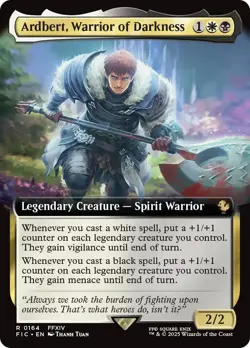 MTG Ardbert, Warrior of Darkness (Extended Art) [FINAL FANTASY Commander] Foil N - Image 1
